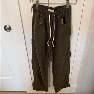 AskkNY Olive Green Drawstring Pants XS